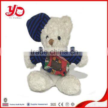 custom mini white plush bear toy stuffed animal bear toy for baby