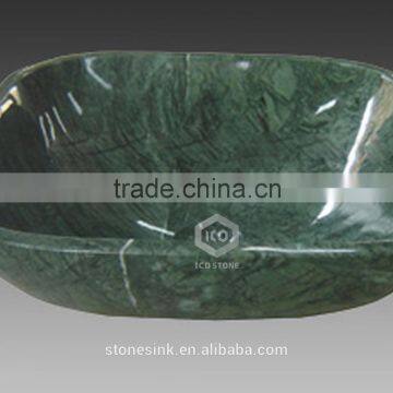 Natural green granite rectangular outdoor stone sink