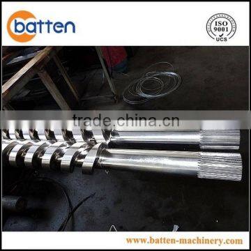 PVC plastic extruder machine bimetallic parallel double screw barrel
