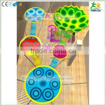 Free design customizable kids indoor hand crochet park with imported colorful nylon rope
