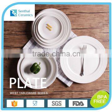 Chaozhou senthal ceramic dinner round plates for restaurant wedding