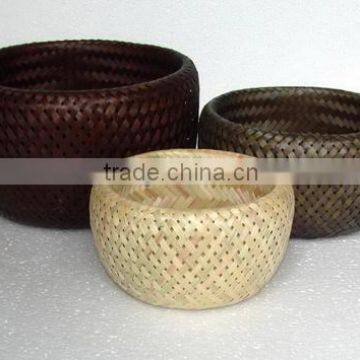 2014 nature material basket arts and crafts basket wholesale bamboo double wall basket, craft basket for storage and decoration