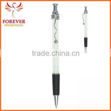 Exhibition Conference Custom Wired Clip Plunger Action Ballpoint Pen With Rubber Grip Ball Pen Supplier photo-6