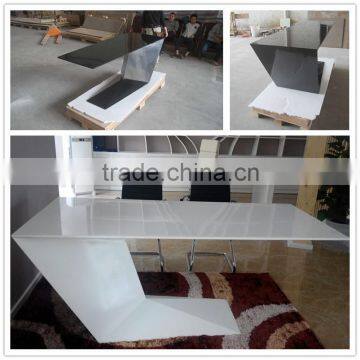 Hot sales China manufacturer modern glossy modern office desk white