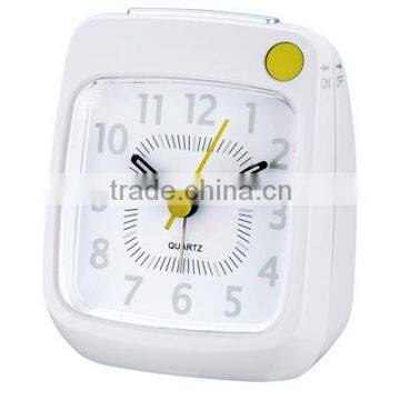 Cute design Desktop white alarm Clock with Crescendo Beep sound