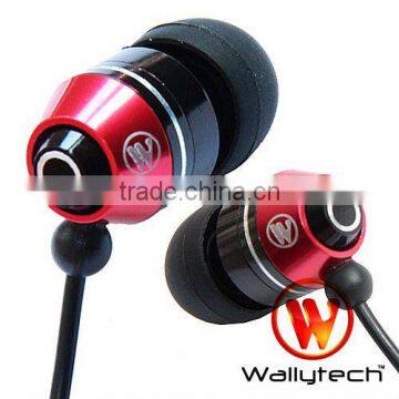 Wallytech 2013 Metal Earphone with mic For iphone