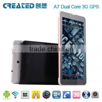 CREATED A7 Dual Core android cheap internet tablet 7 inch Bluetooth/Wifi dual sim