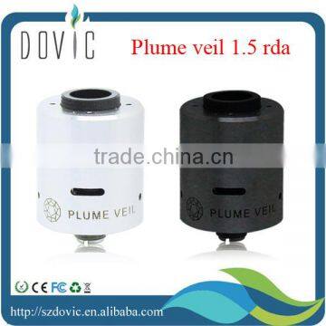 top quality ! white plume veil 1.5 rda 1:1 clone plume veil rda plume veil atomizer