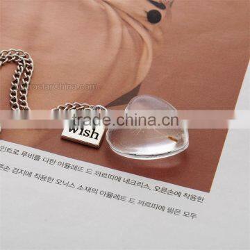 Heart Wish Charm Dandelion Necklace photo-2