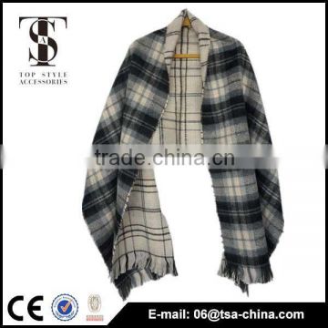 2015 new product 100% acrylic lattice woven scarf with jacquard