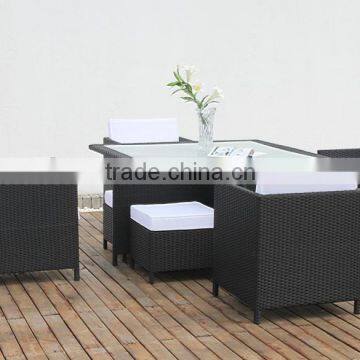 balcony PE wicker dining set
