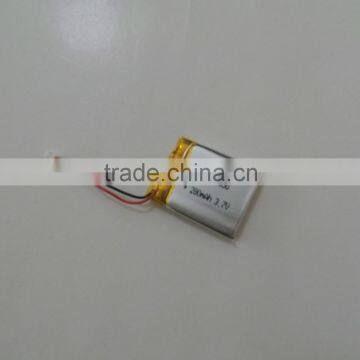 11.1v 280mah 3.7V 422530 li-polymer battery china lipo battery with CE certification