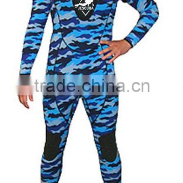 New Mens Large 3mm Blue camouflaged Full Scuba Diving                        
                                                Quality Choice