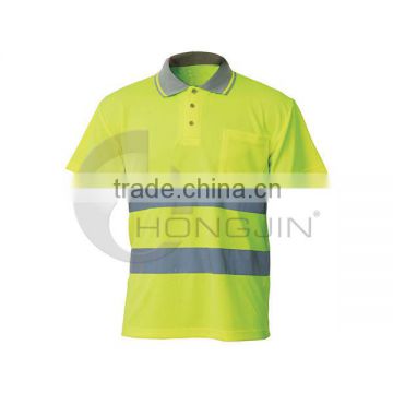 High Visibility Polo Shirt with Reflective Tape