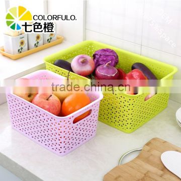 Plastic colorful Storage basket made in china