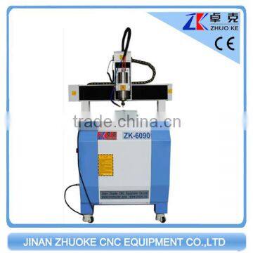 China 3.2kw spindle round guide rail metal engraving and cutting machine 6090