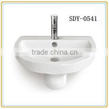 26 Inch Ceramic Wash Wall-hung Basin Bathroom Half Pedestal Sink