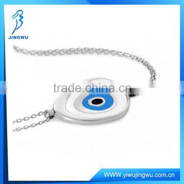 Wholesale Smart Popular Double Chain Silver Evil Eye Bracelet