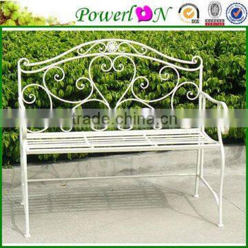 Best selling shabby chic metal cheap garden bench