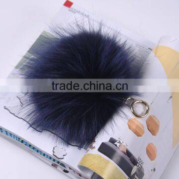 Fluffy Fur Ball Pom Pom Keychain for Car Key Ring or Handbag Accessories KZ160077 photo-4