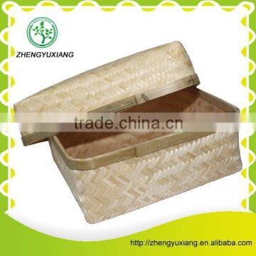 New Design Rectangular Woven Bamboo Gift Basket With Cane photo-4