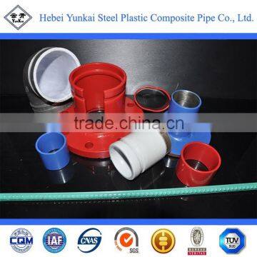 Inner and Outer EP Epoxy Resin Coated Spiral Steel Pipe With Flange Connector