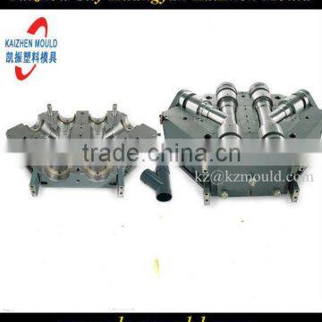 Plastic injection skew tee pipe fitting mould