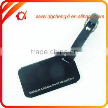 Custom Black Printed Golf Bag Tag Whith Lesther Strape