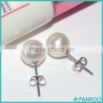 Wholesale Latest Design Of 925 Sterling Silver Freshwater Pearl Stud Earrings photo-2