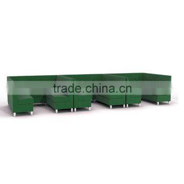Green sectional restaurant booths for sale YK7033                        
                                                Quality Choice