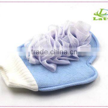 Natural exfoliating bath shower loofah glove mitten sponge mitt SOFT GENTLE