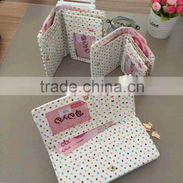 Cat Tail Wave Point Two Fold Buckle Bow Pendant Ladies Purse Wallet photo-2