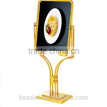 Luxury Indication Plate Titanium Gold Notice Board Display Stand photo-2