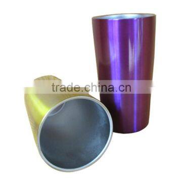 easy holding 450ml double layer LFGB FDA metal coffee tumbler Japan standard colorful water mug home use coffee cup