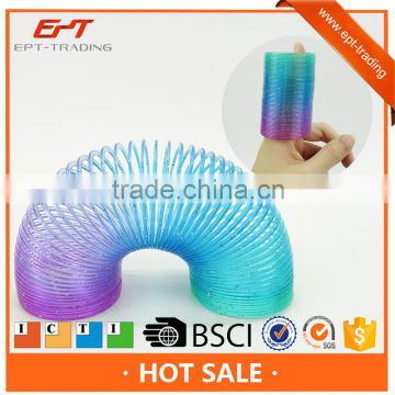 4.5cm promotiontoys rainbow bouncing spring slinky toys