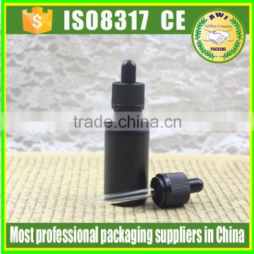 Screw Cap Sealing Type black frosted glass dropper bottle 50ml