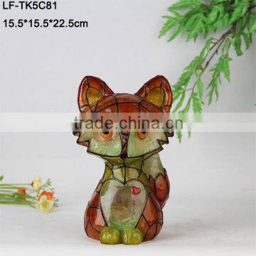 Garden Ornament Fox Garden Statue Solar Light photo-2