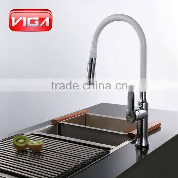 Brass Chrome Pull Out Sink Kitchen Faucet