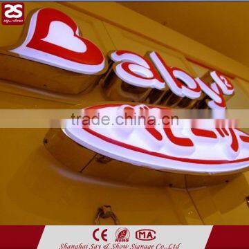 Waterproof restaurant led channel letter front signboard