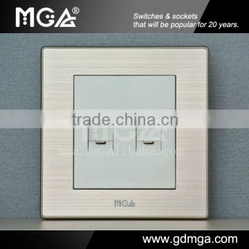 metallic panel RJ45 double socket