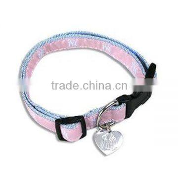 Pink Dog collar with ID tag(PC1014)