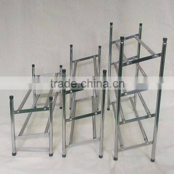 Stackable Extension Chromed Plated Iron Shoe Rack Tower photo-3