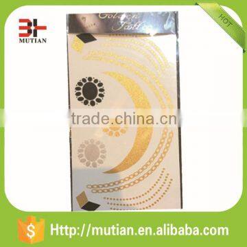 Necklace Metallic Gold and Silver Temporary Tattoo Stickers photo-3