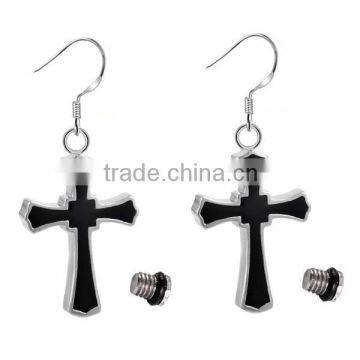 SRE8022 New Products 2016 Jesus Cross Pendant Earring Religious Cremation Jewelry Earring