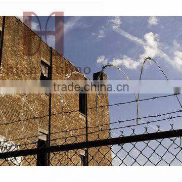 Galvanized barbed razor wire for wall