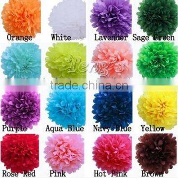 high quality handmade paper flowers tissue pom poms for home decoration