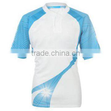 White and Light Blue Color Rugby Shirts