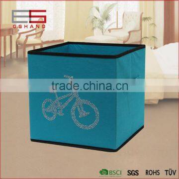 Top Selling Diamond Design Clothes Fabric Cube Folding Storage Box