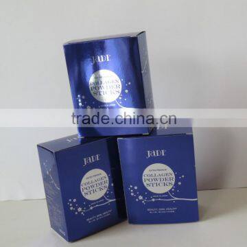 Silver hot foil stamping white card paper fodable box for cosmetic