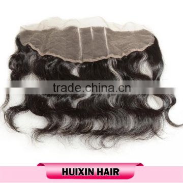 Hot sell grade 8A 100% human hair Virgin Brazilian hair body wave lace frontal